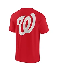 Fanatics Men's and Women's Red Washington Nationals Elements Super Soft Short Sleeve T-Shirt