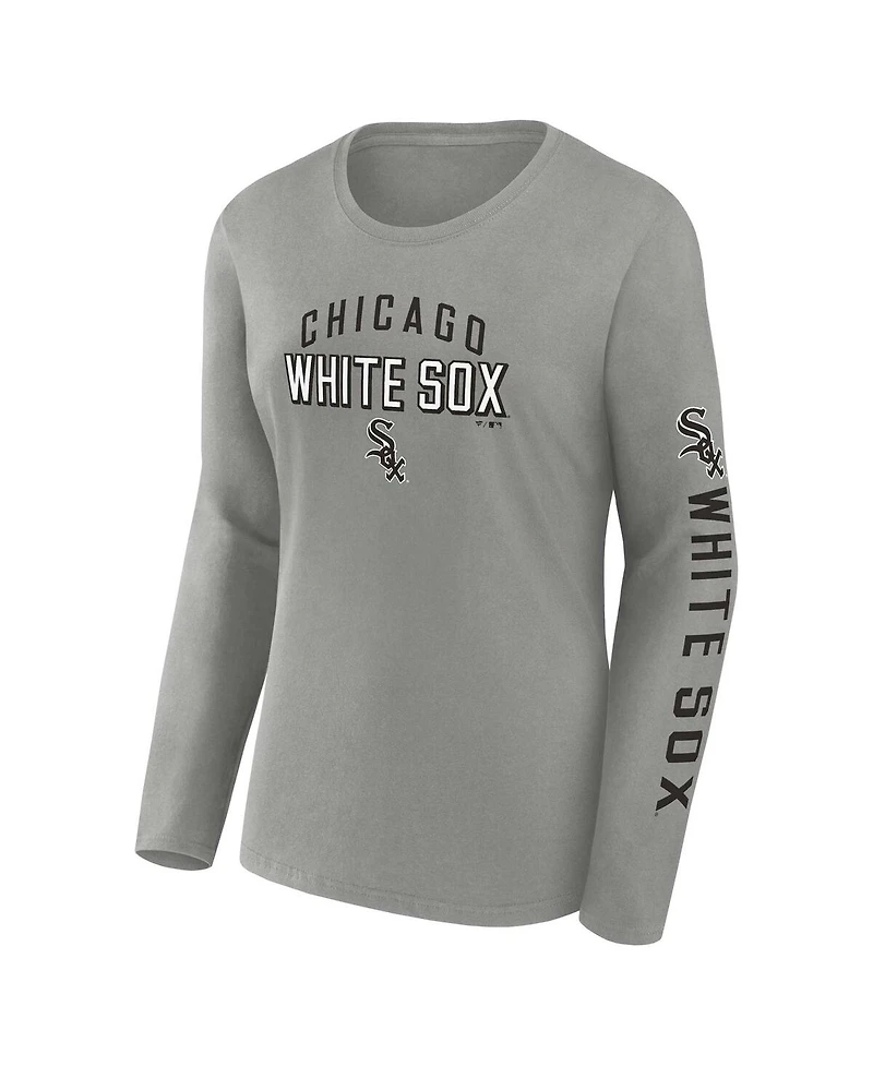 Fanatics Women's Gray/Black Chicago White Sox T-Shirt Combo Pack