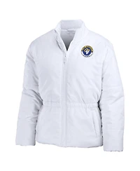 Wear by Erin Andrews Women's White Los Angeles Rams Packaway Full-Zip Puffer Jacket