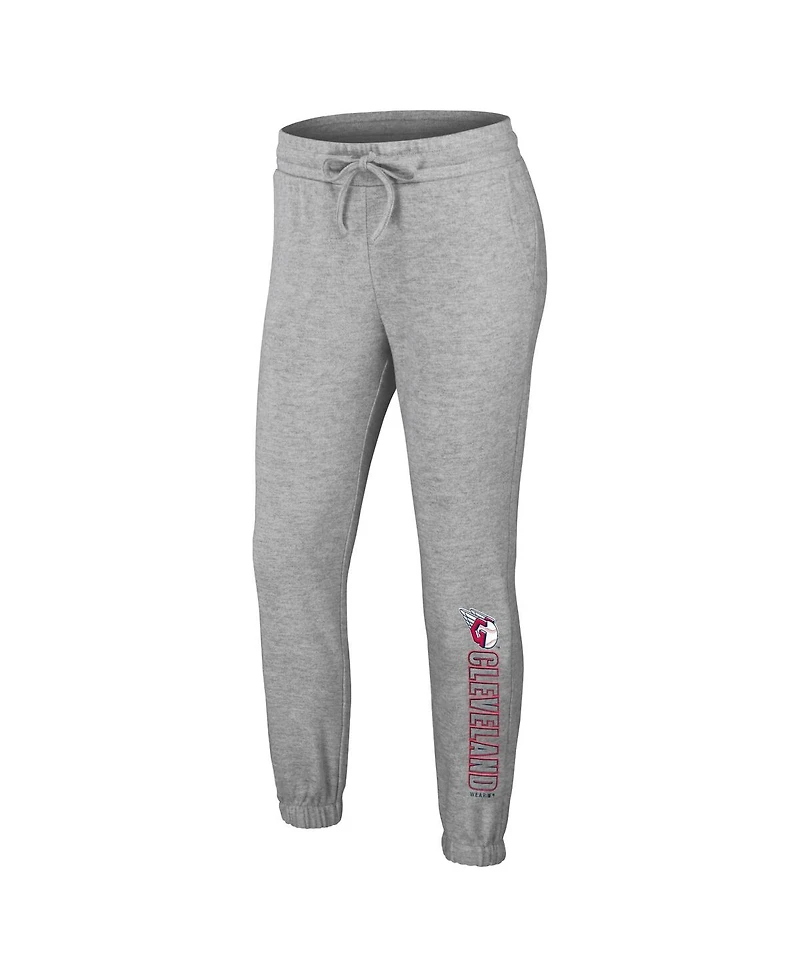 Wear by Erin Andrews Women's Gray Cleveland Guardians Knitted Lounge Set