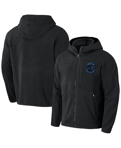 Fanatics Men's Black Carolina Panthers Sherpa Full-Zip Hoodie