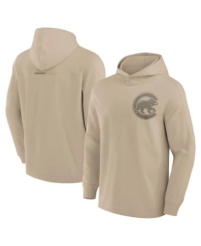 Fanatics Men's Khaki Chicago Cubs Elements Lightweight Fleece Hoodie