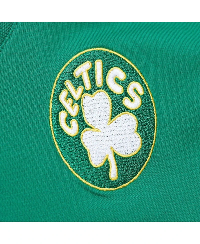 Mitchell & Ness Men's Kelly Green Boston Celtics Hardwood Classics Team Og 2.0 Premium Vintage Logo T-Shirt