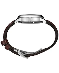 Seiko Men's Automatic Presage Cocktail Time Brown Leather Strap Watch 40mm