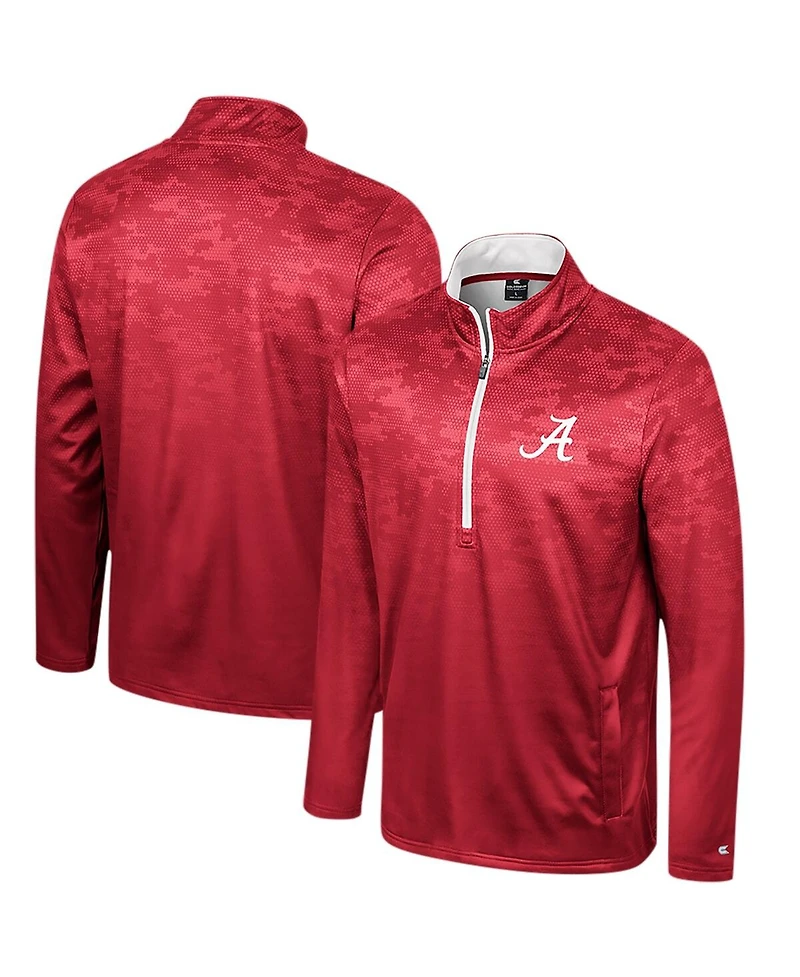 Colosseum Men's Crimson Alabama Tide The Machine Half-Zip Jacket