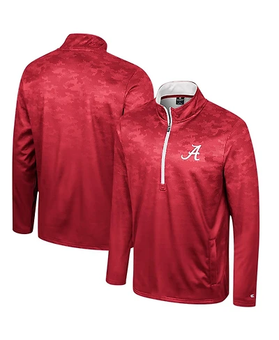 Colosseum Men's Crimson Alabama Tide The Machine Half-Zip Jacket