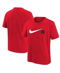 Nike Big Boys and Girls Red Toronto Raptors Swoosh T-Shirt