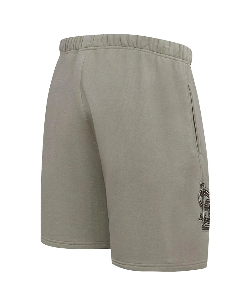 Pro Standard Men's Pewter St. Louis Cardinals Neutral Fleece Shorts