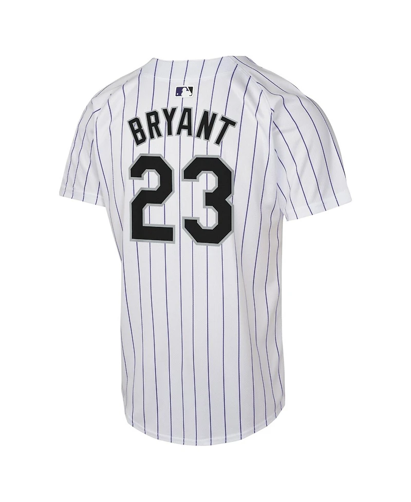 Nike Big Boys and Girls Kris Bryant White Colorado Rockies Home Game Player Jersey