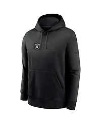 Nike Men's Black Las Vegas Raiders Edge French Terry Club Pullover Hoodie