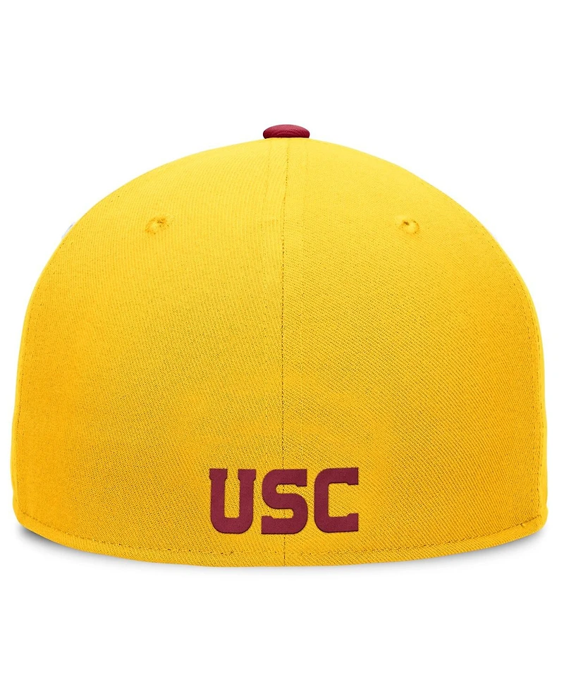 Top of the World Men's White/Cardinal Usc Trojans Tri-Tone Heritage Collector Fitted Hat