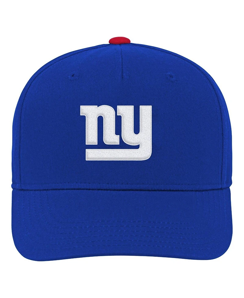Outerstuff Big Boys and Girls Royal New York Giants Team Pre-Curved Adjustable Hat