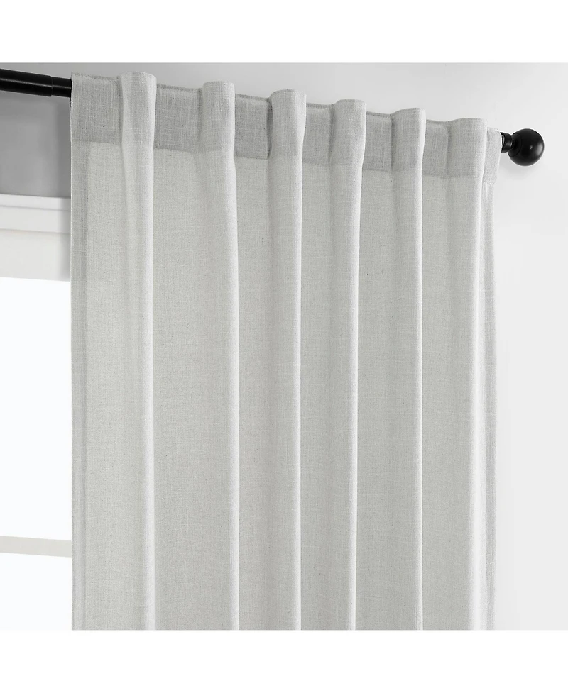 Half Price Drapes Off White Simply Faux Linen Curtain Pair (2 Panels)