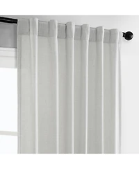 Half Price Drapes Off White Simply Faux Linen Curtain Pair (2 Panels)