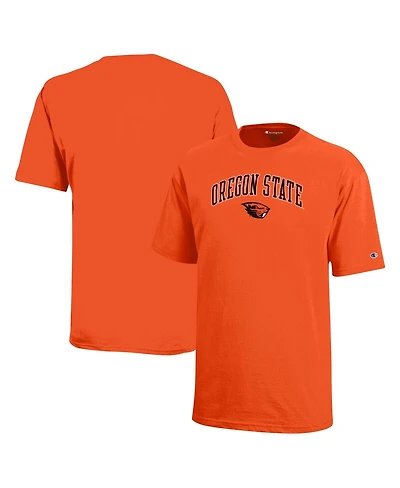Champion Big Boys and Girls Orange Oregon State Beavers Arch Over Logo T-Shirt