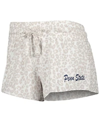 Concepts Sport Women's Cream Penn State Nittany Lions Montana T-Shirt Shorts Sleep Set