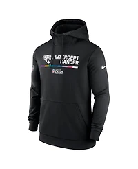 Nike Men's Black Jacksonville Jaguars Nfl Crucial Catch Therma Performance Pullover Hoodie