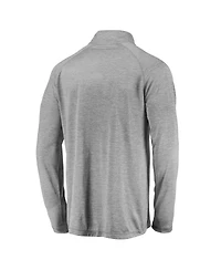 Fanatics Men's Gray Minnesota Golden Gophers Striated Raglan Lightweight Quarter-Zip Top