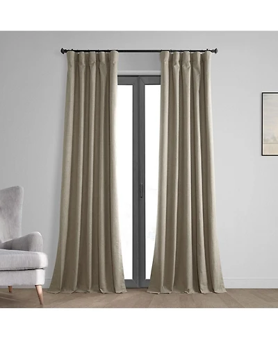 Half Price Drapes Warm Taupe Thermal Cross Linen Weave Blackout Curtain