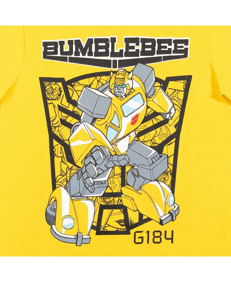 Transformers Toddler Boys Bumblebee Optimus Prime 3 Pack T-Shirts to