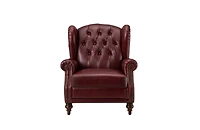 Hulala Home Alex 33" Wide Genuine Leather Arm Chair