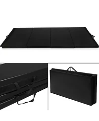 Skonyon 4 Feet x 10 Feet Thick Folding Panel Gymnastics Mat-Black