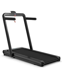 4.75HP 2 In 1 Folding Treadmill with Remote App Control-Black