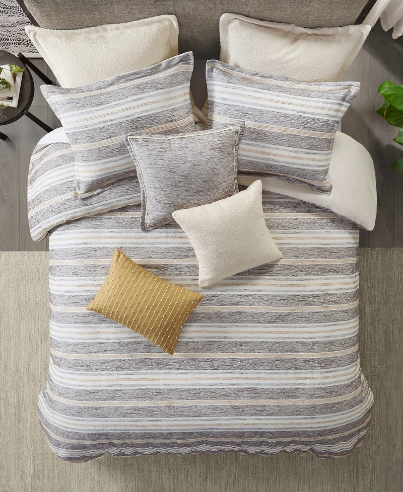 Madison Park Signature Oasis Oversized Chenille Jacquard Striped -Pc. Comforter Set