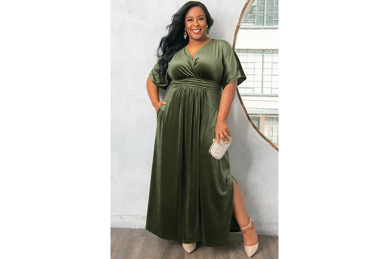 Kiyonna Plus Verona Velvet Evening Gown