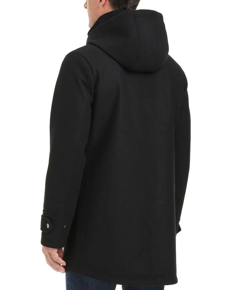 Vince Camuto Men's Hooded Zip and Snap-Front Coat