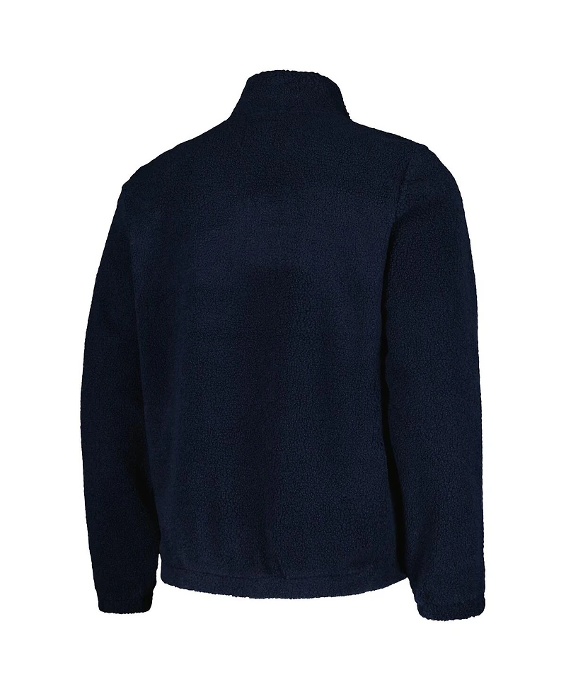 G-iii Sports by Carl Banks Men's Navy West Virginia Mountaineers Pinch Runner Half-Zip Top