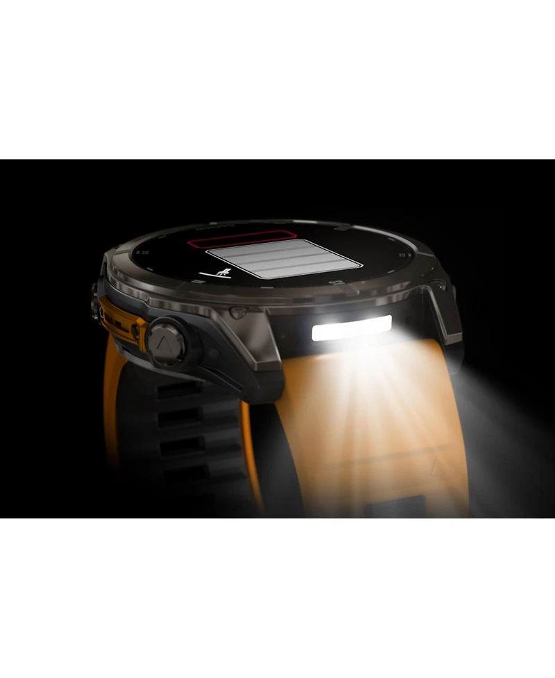 fenix 8 51mm, Amoled, Outdoor & Fitness Gps Smartwatch, Saphire, Bare Graphite Titanium, Spark Orange/Graphite Band, Na