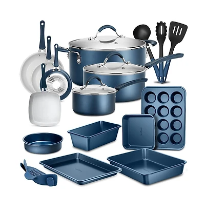 NutriChef Kitchenware Pots & Pans Set – High-qualified Basic Kitchen Cookware Set, Non-Stick (20-Piece Set)