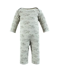 Hudson Baby Boys Thermal Coveralls 2pk, Football, 18-24 Months