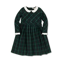 Hope & Henry Baby Girls Organic Long Sleeve Peter Pan Collar Ruffle Cuff Party Dress