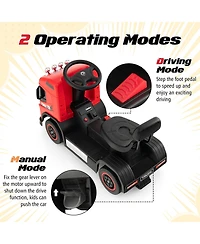 Gymax Kids Ride-on Car 6V Toddler Electric Ride-on Truck w/ Adjustable Seat Positions Red