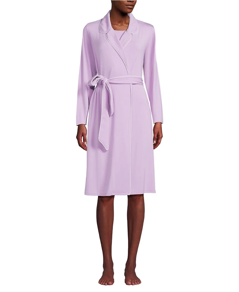 Lands' End Women's Cooling Robe with Piping