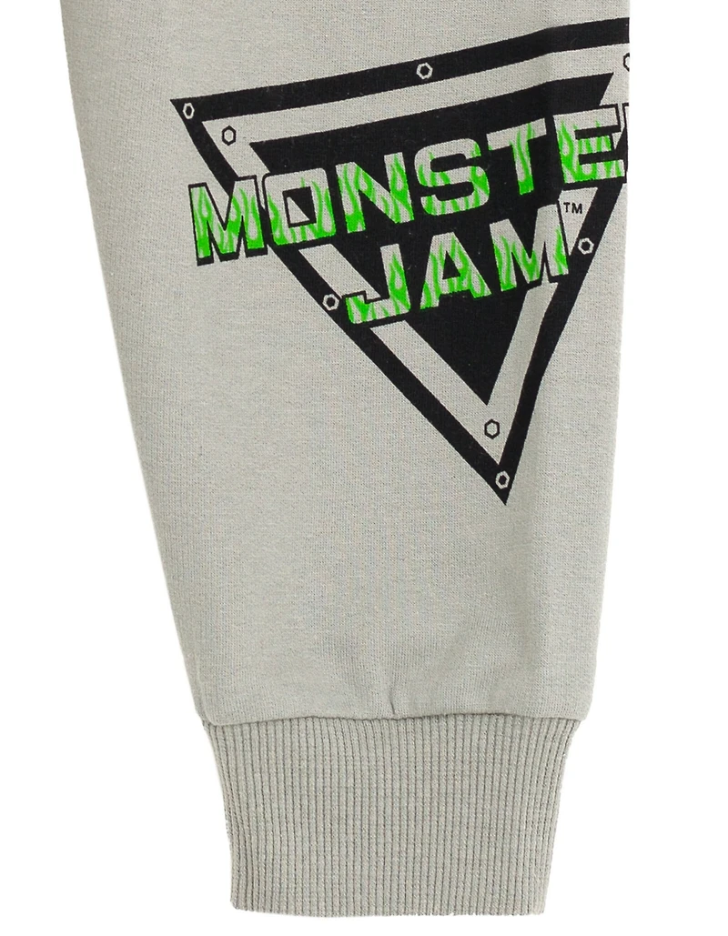 Monster Jam Toddler Boys Grave Digger Mutt Megalodon Fleece Pullover Hoodie & Pants to