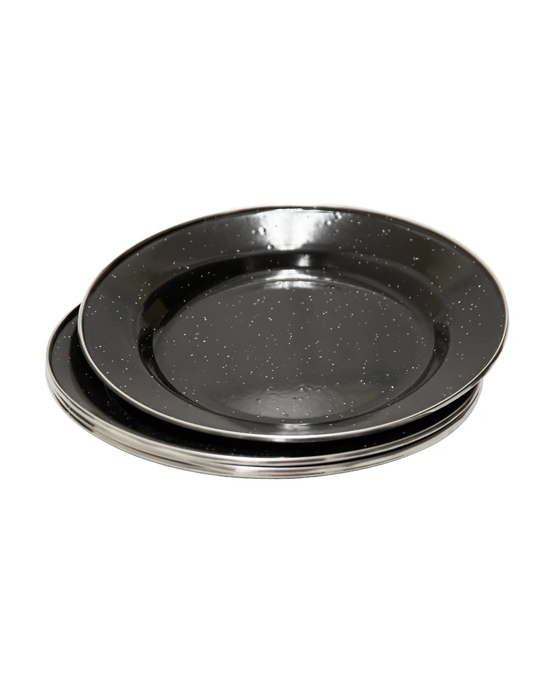 Stansport Deluxe 24-Piece Enamel Tableware Set