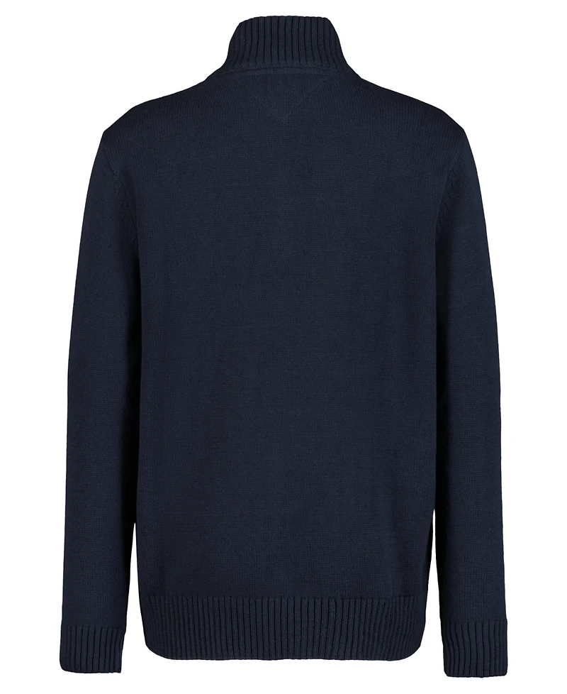 Tommy Hilfiger Big Boys Solid 1/4 Zip Sweater