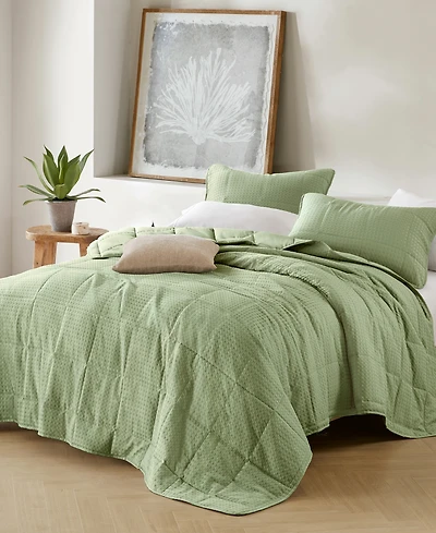 510 Design Mina Waffle Weave Textured 3-Pc. Quilt Set, King/California King