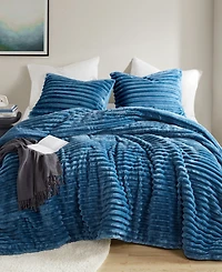 510 Design Avril Fluffy Ribbed Plush 3-Pc. Comforter Set, King/California King