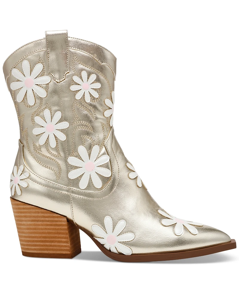 Betsey Johnson Women's Teddy Daisy Western Booties