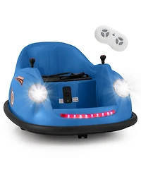 Gymax 12V Electric Kids Ride on Bumper Car Battery Powered Bumping w/ Remote Control Pink