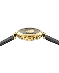 Versace Women's Swiss Medusa Heritage Black Leather Strap Watch 38mm