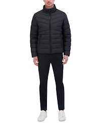 Kenneth Cole Men's Quilted Lightweight Hooded Zip-Front Puffer Jacket