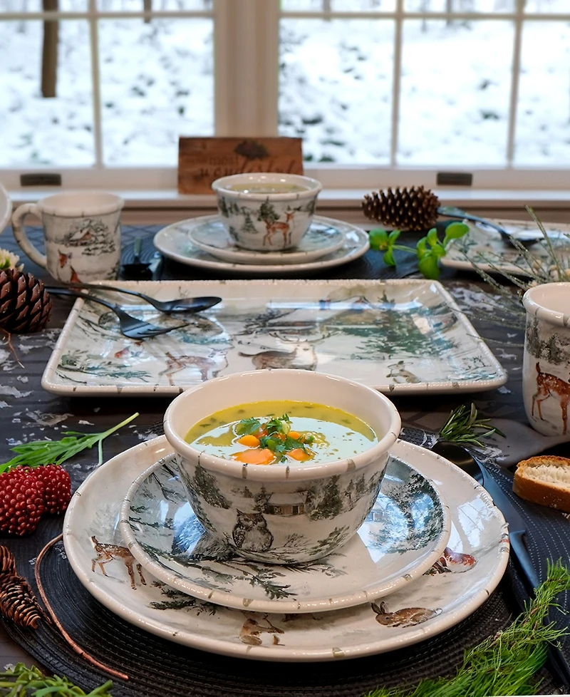 Certified International Winter's Frost Dinner Plates, Set of 4