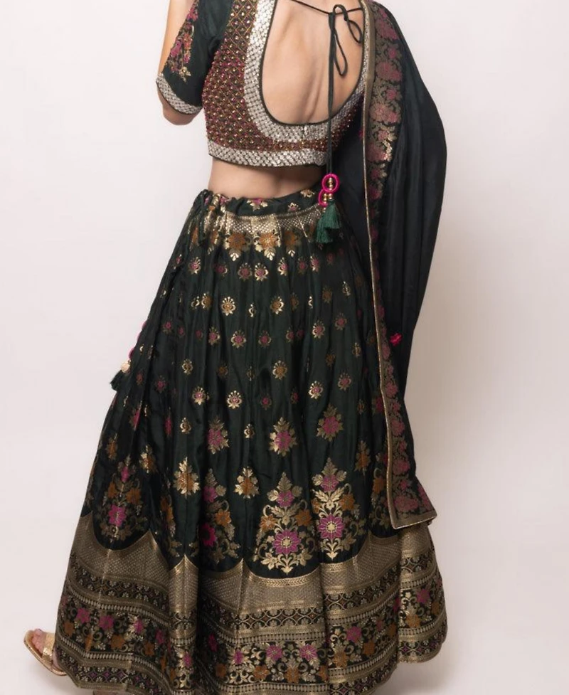 Raas Women's Green Adorned Lehenga Choli Set