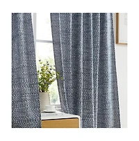 Hlc.me Easton Jacquard Slub Texture - Privacy Curtains with Back Tab Rod Pocket Lightweight Window Curtains Panels