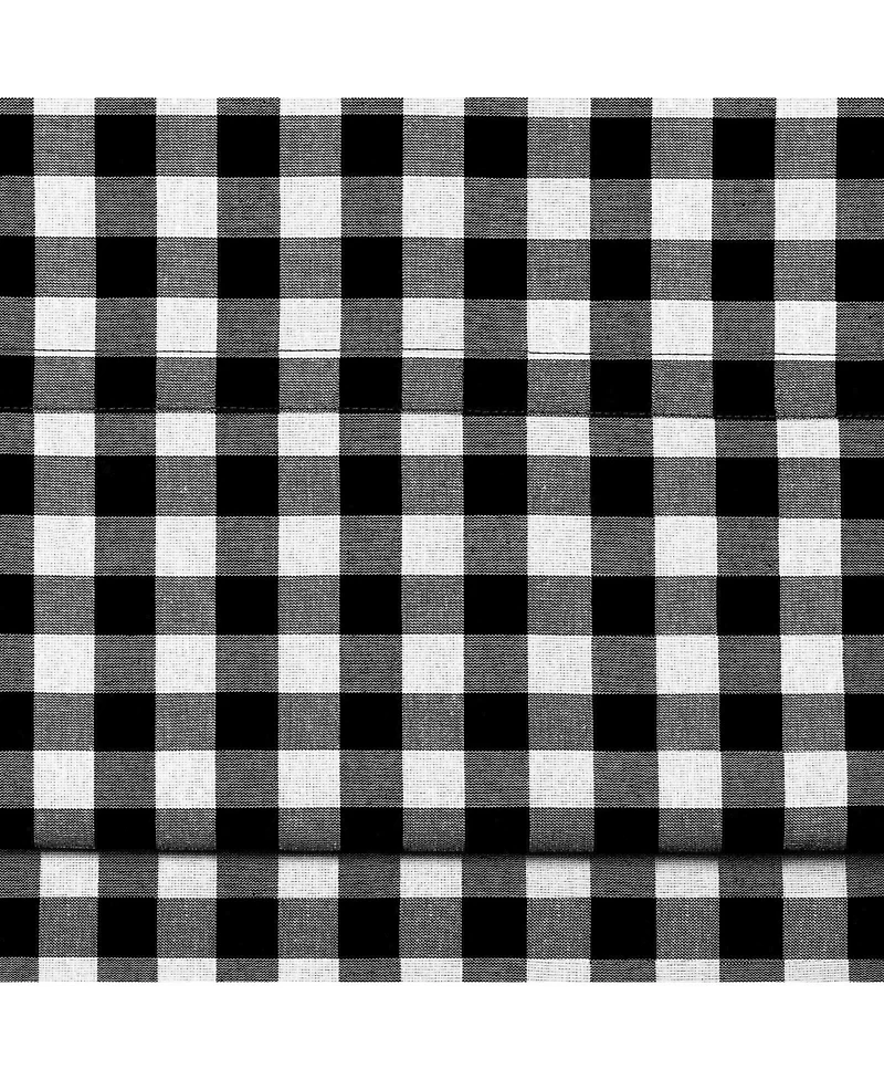 Kate Aurora Country Farmhouse Buffalo Check Plaid Gingham Single Window Curtain